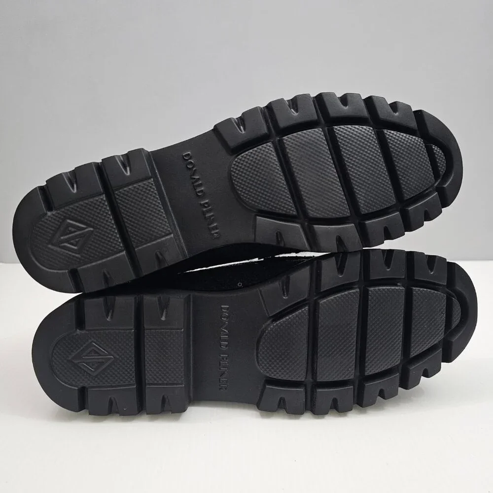 Donald Pliner Helio Lug Sole Loafer Womens 9 Black Boucle Sequined Platform NEW - Picture 12 of 14